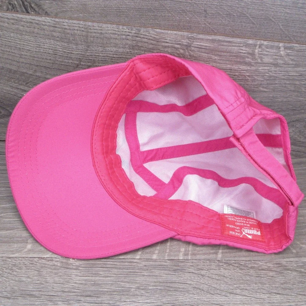 Puma Hat Cap Womens Pink Strapback Running Athletic Outdoor Lightweight Gym Hike